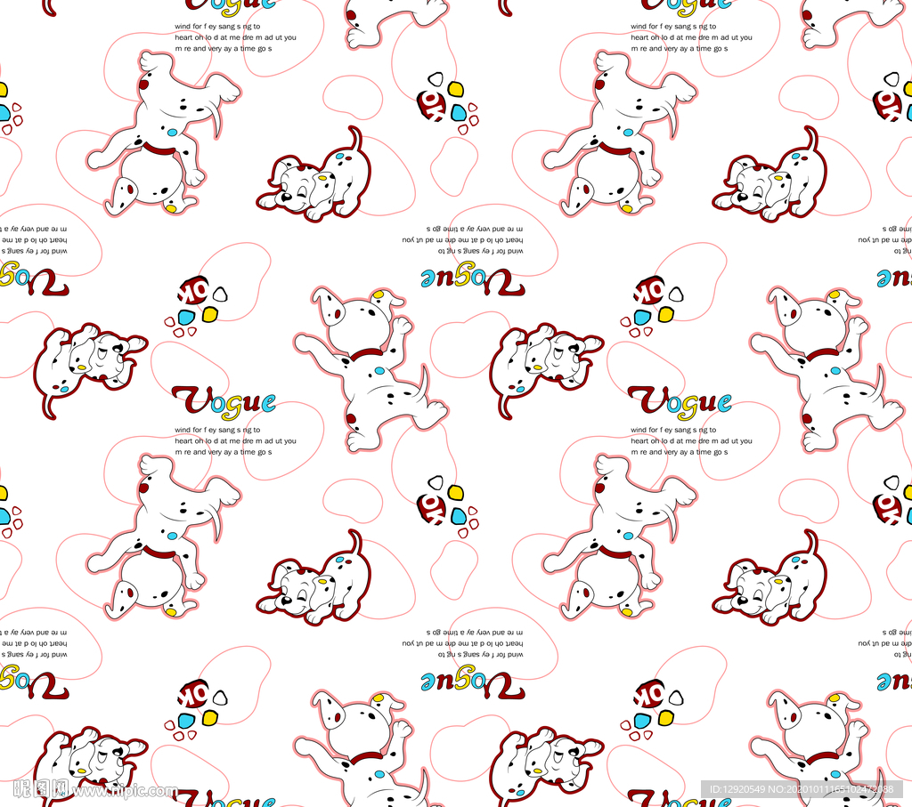 童装卡通狗仔字母组合