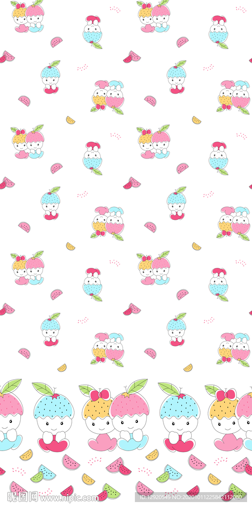 可爱卡通人物定位花