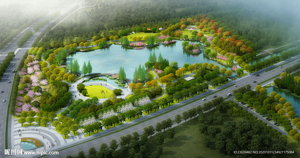 滨水公园规划设计效果图