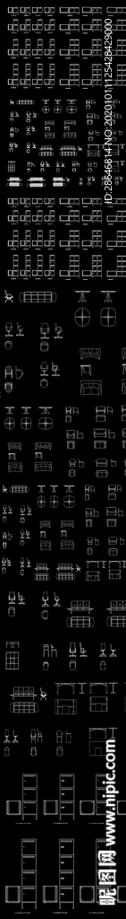 国外办公家具CAD图库