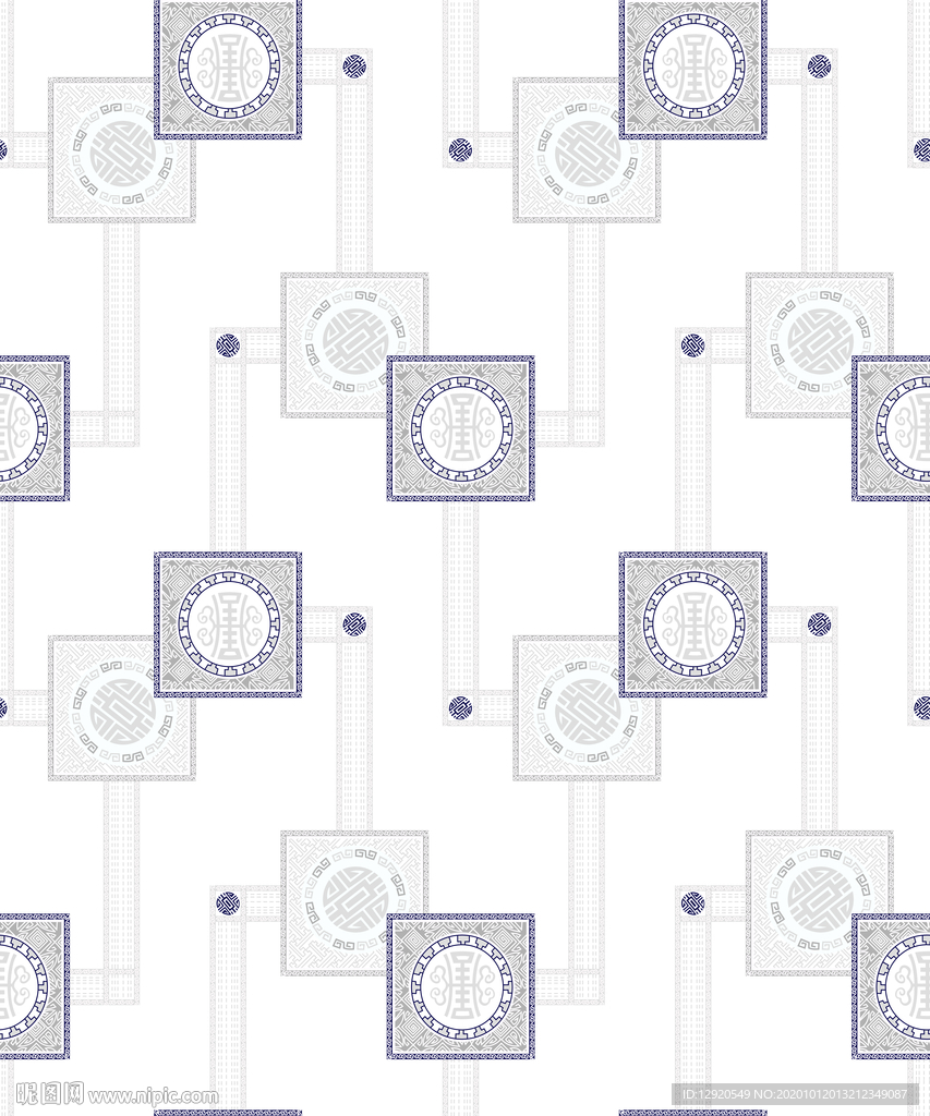 精美中国风几何格子