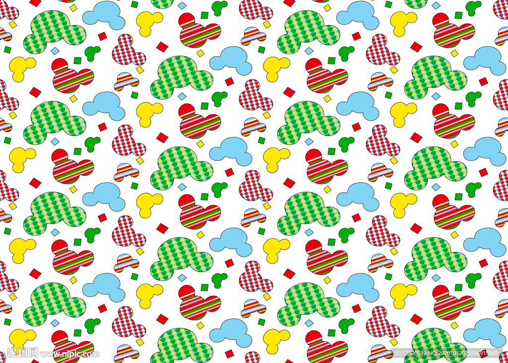 童装可爱卡通熊头爱心乱花