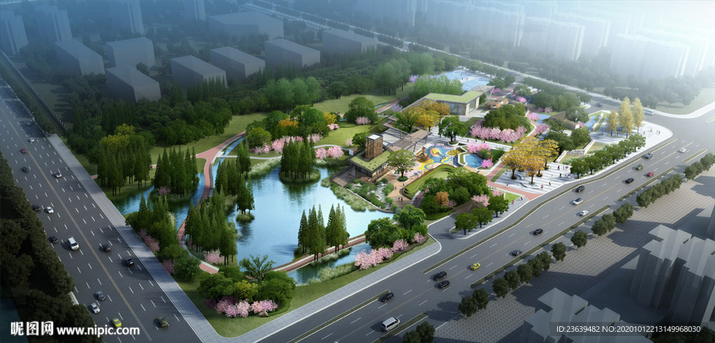 湿地公园景观设计效果图