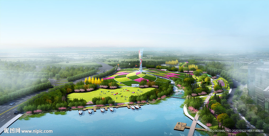 生态科技园景观规划效果图