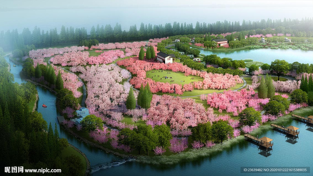 生态农庄种植园景观规划效果图