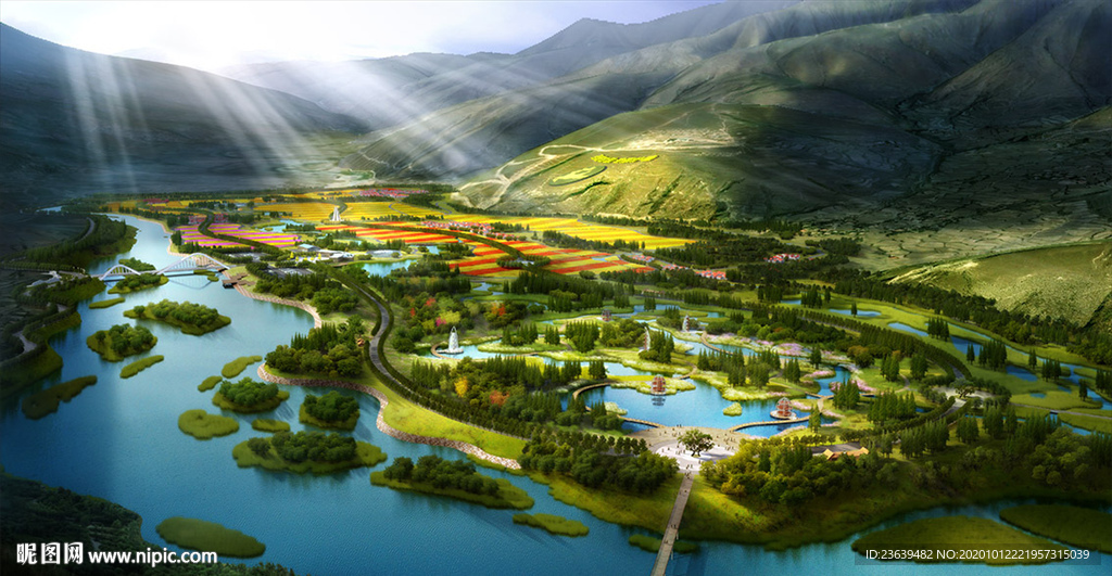 山地生态景区旅游规划 效果图