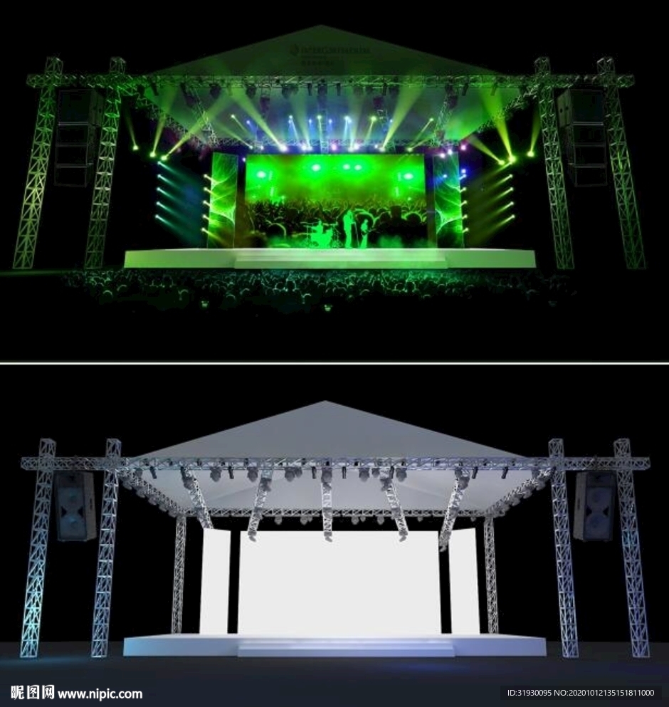 户外帐篷舞台设计PSD