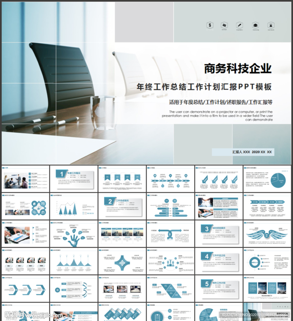 企业工作总结计划PPT