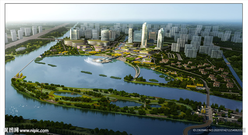 城市水利规划 效果图