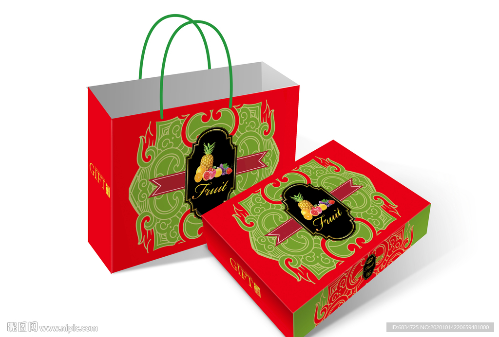 水果包装平面展开图