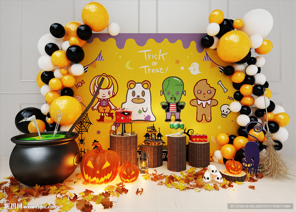 万圣节气球茶歇台