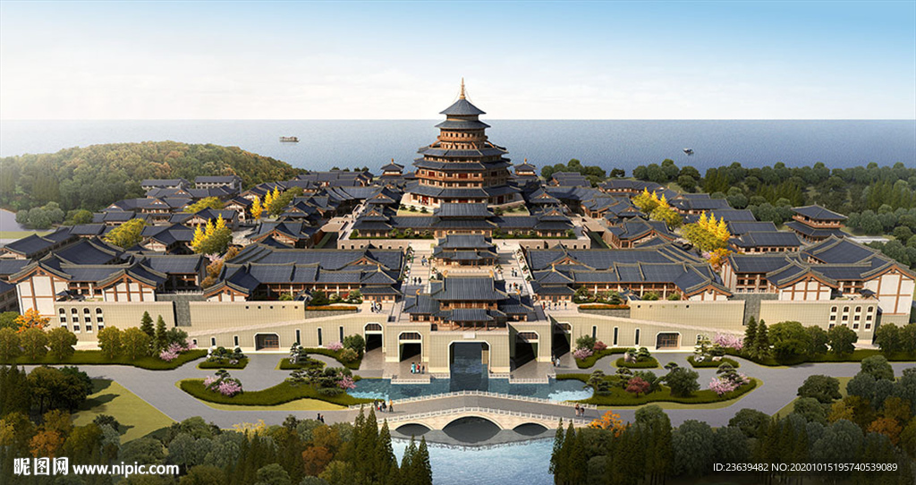 传统文化旅游名城规划设计效果图