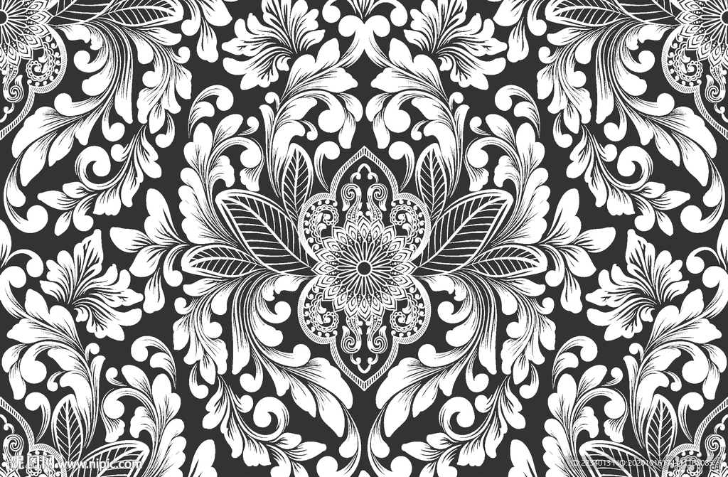 现代花布艺印刷花纹