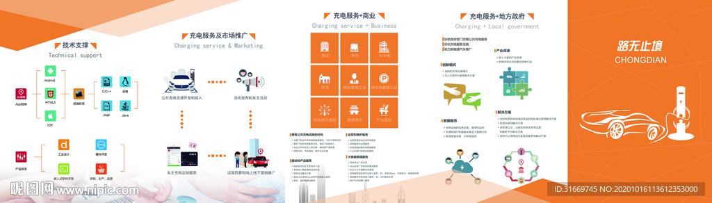 蓄电充电五折页