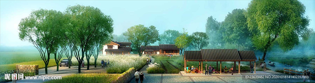 农业生态旅游景观效果图