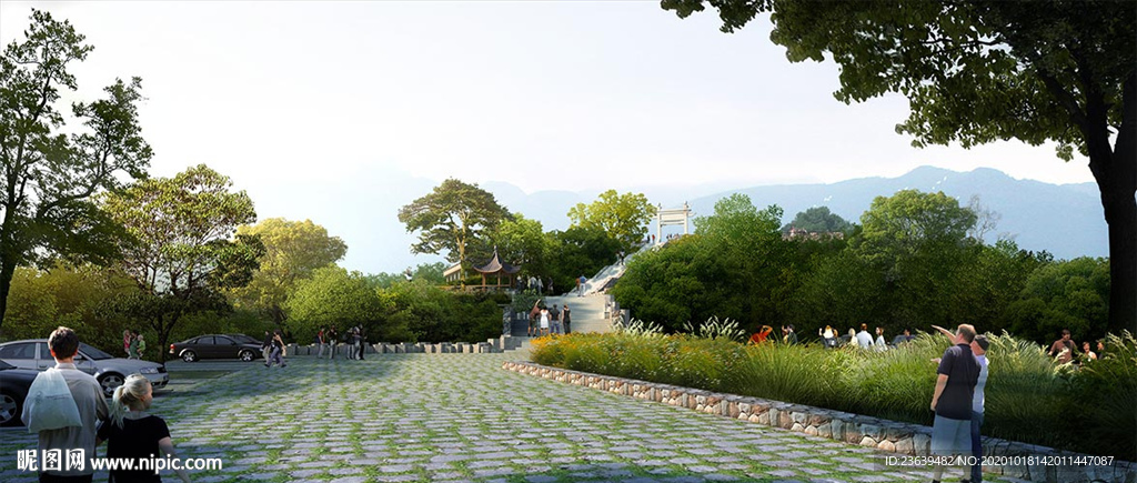 山地旅游规划景点效果图