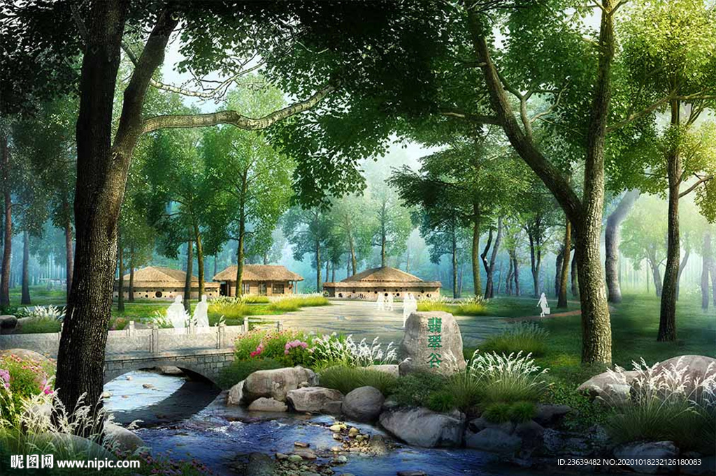 主题森林公园 景观效果图