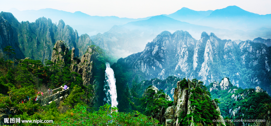 高山流水 山水风景画