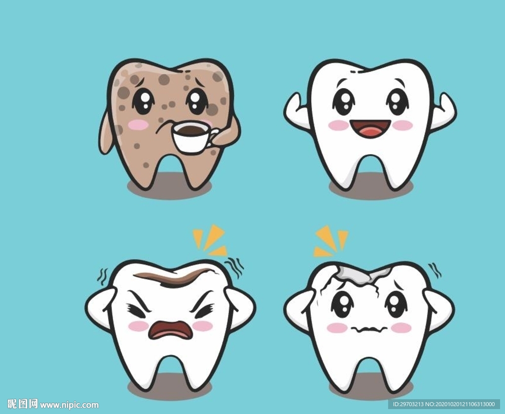 卡通牙齿
