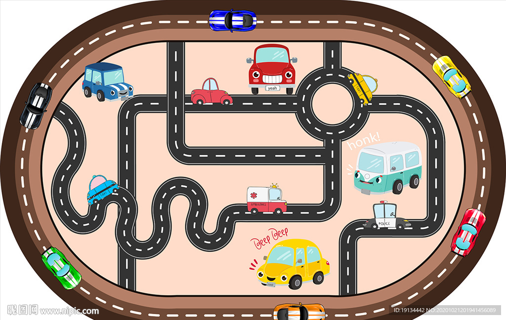 早教中心大型可爱卡通地毯