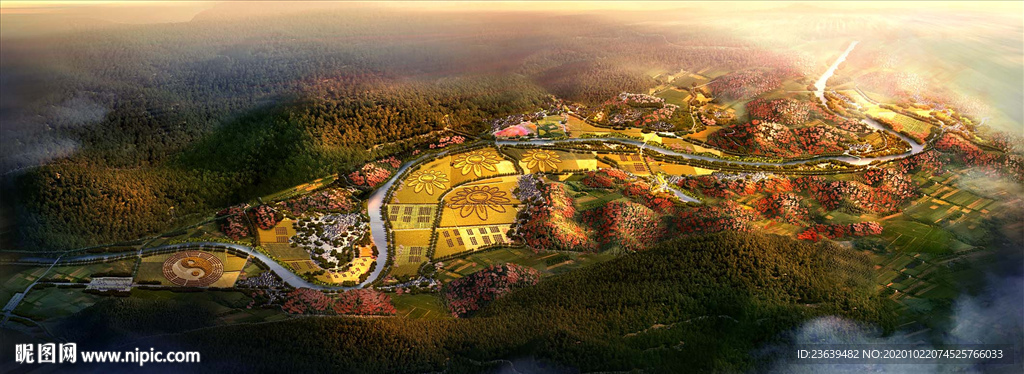 美丽乡村规划设计效果图