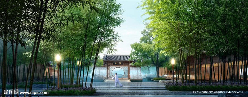 中式园林设计效果图