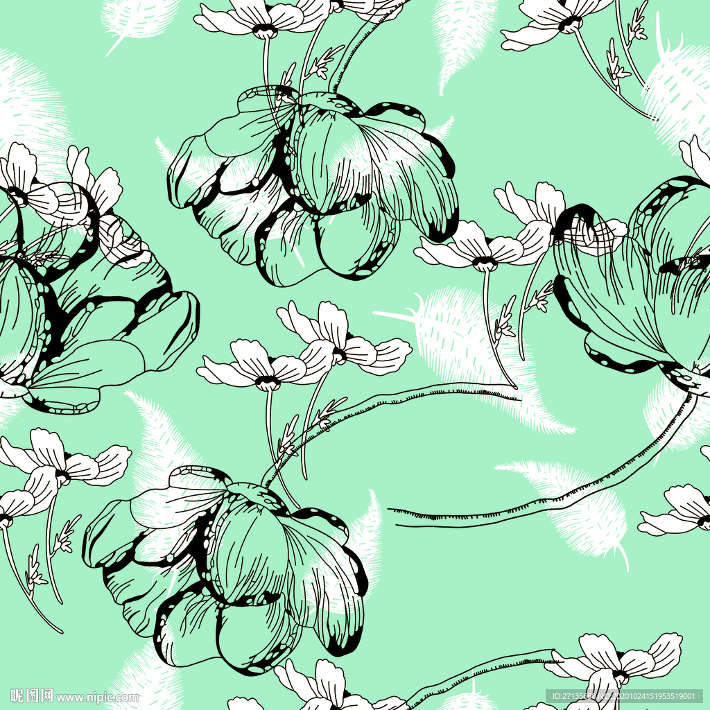 大牌 方巾 数码印花 印花