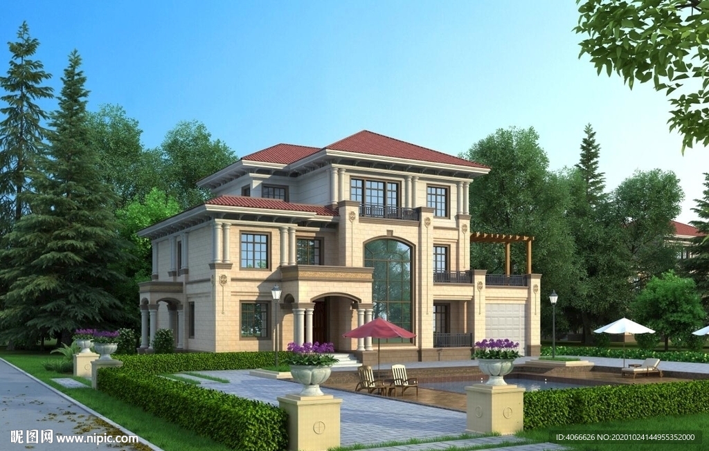 欧式高档别墅3d模型