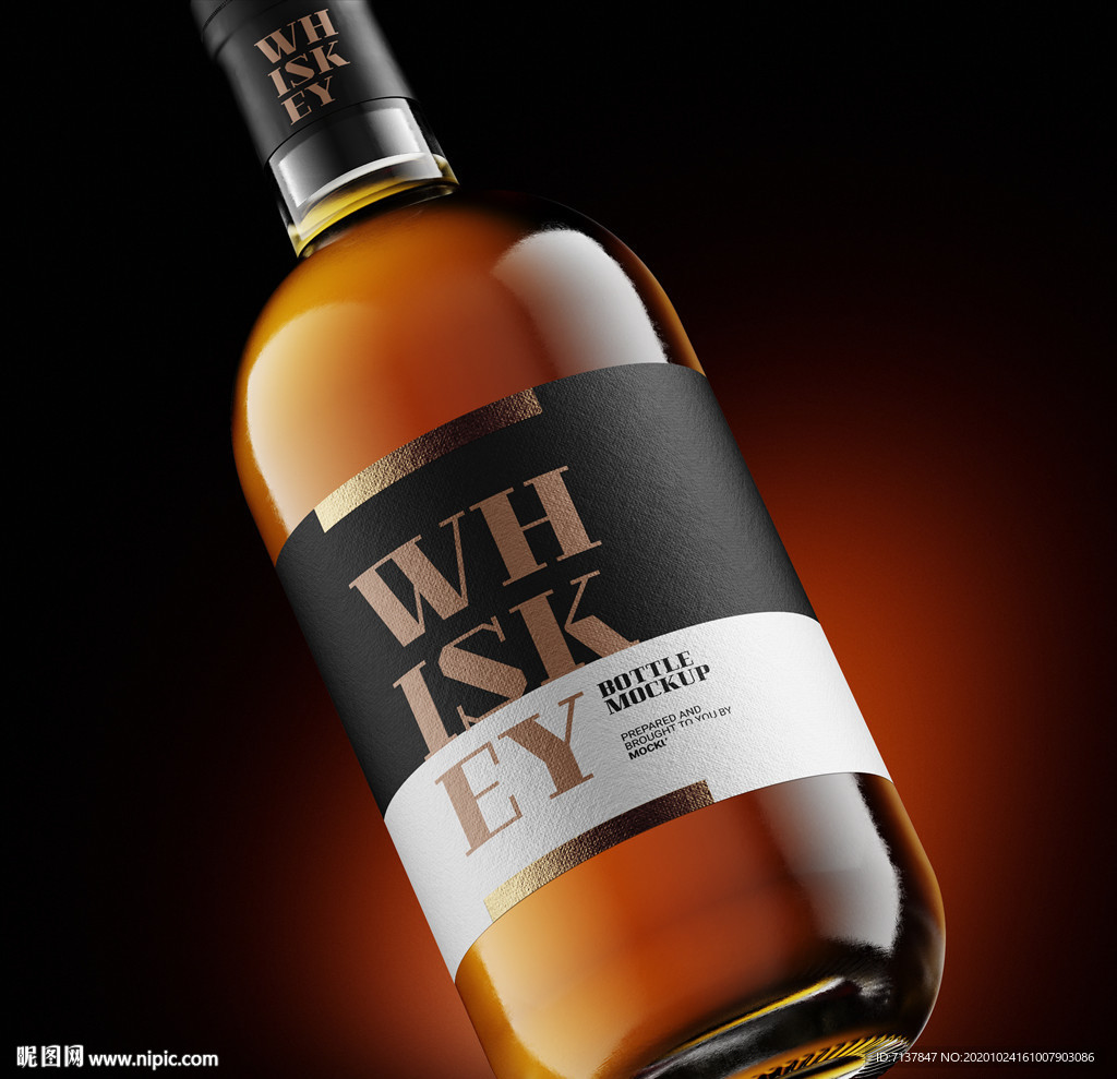 威士忌瓶子样机