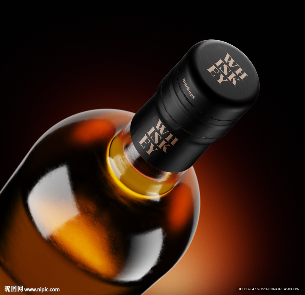 威士忌瓶子样机