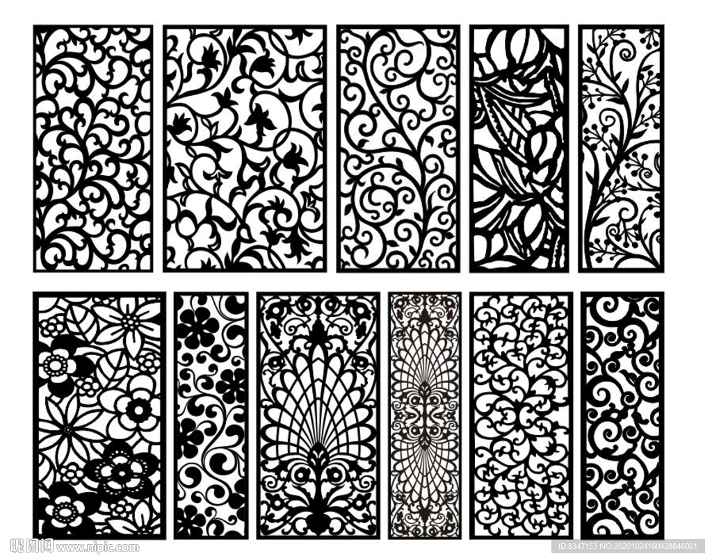 花格 窗花 镂空花纹 屏风 镂