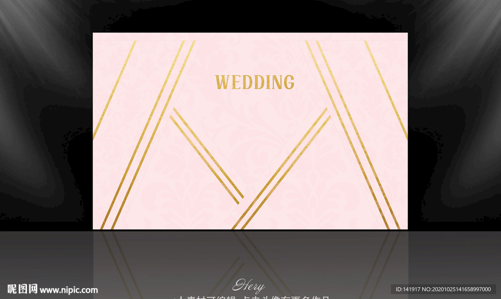 香槟粉婚礼背景