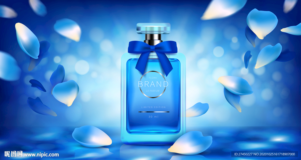 蓝色香水海报