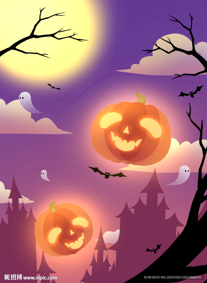 万圣节 节日 插画 南瓜