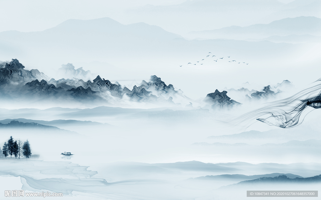 大气新版山水画 TIF分层