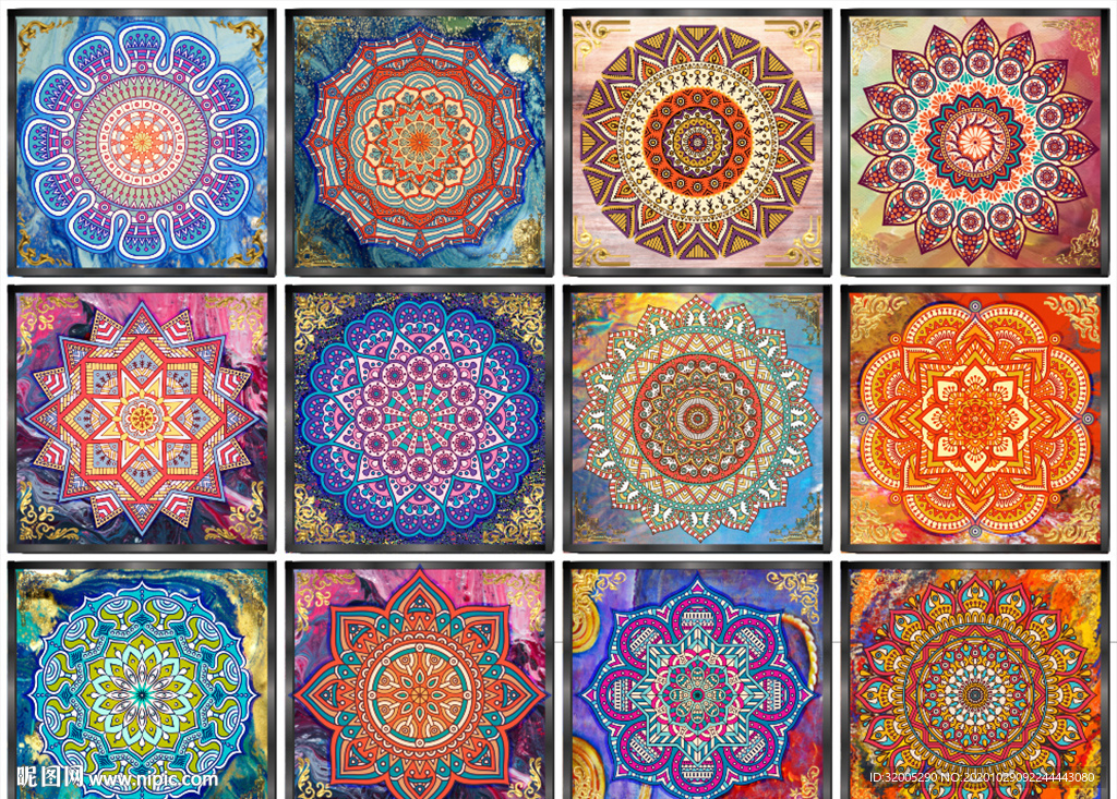 民族花纹背景合集 高清失量大图