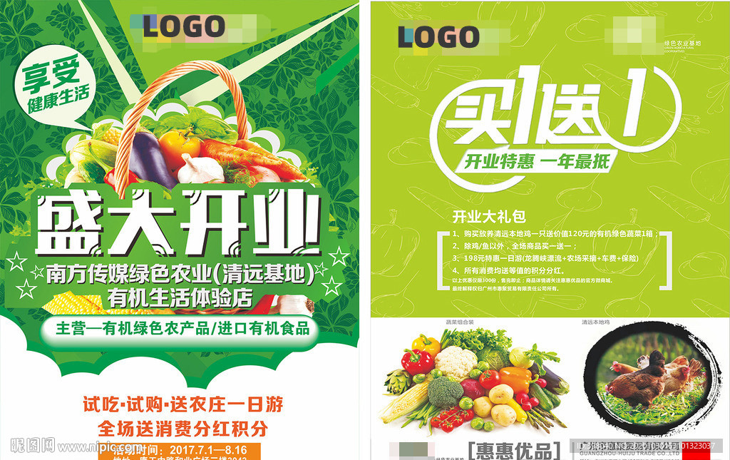 果蔬开业单张海报广告创意设计