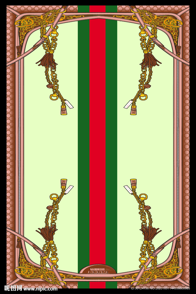 大牌 方巾 数码印花 链条 豹