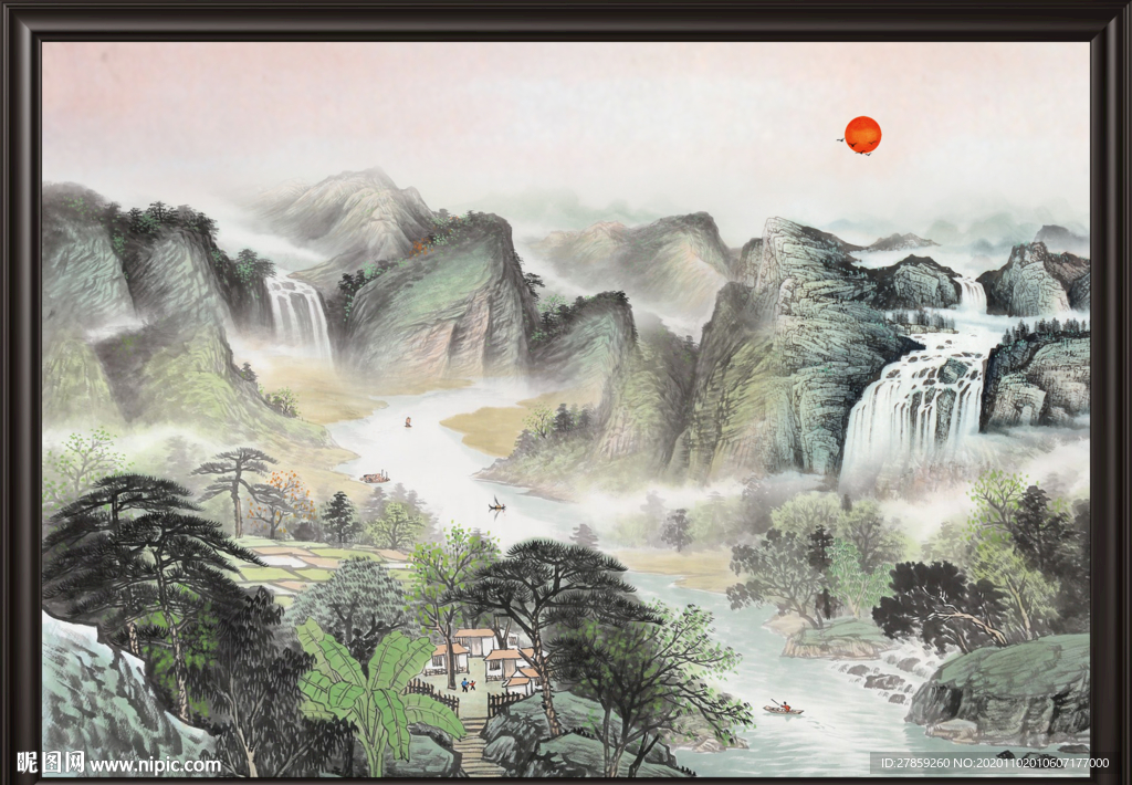 山水画 水墨山水画 意境山水画