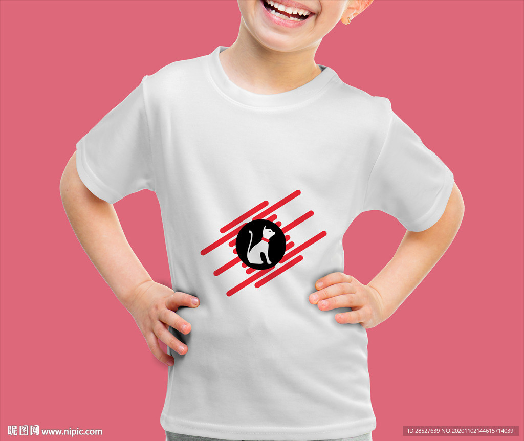 品牌logo儿童T恤样机