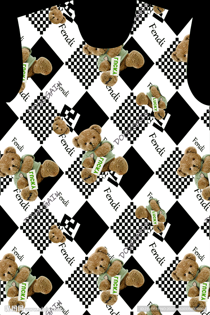 大牌男装  熊  定位 无缝衔