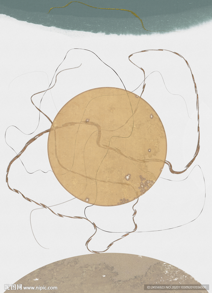 北欧抽象简约装饰画无框画