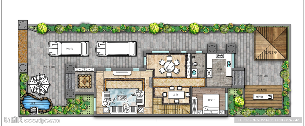 psd彩色平面图图片
