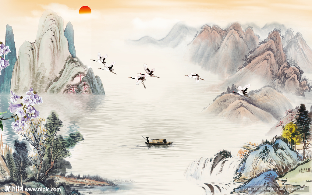 大气 爆款新山水画 TIF分层