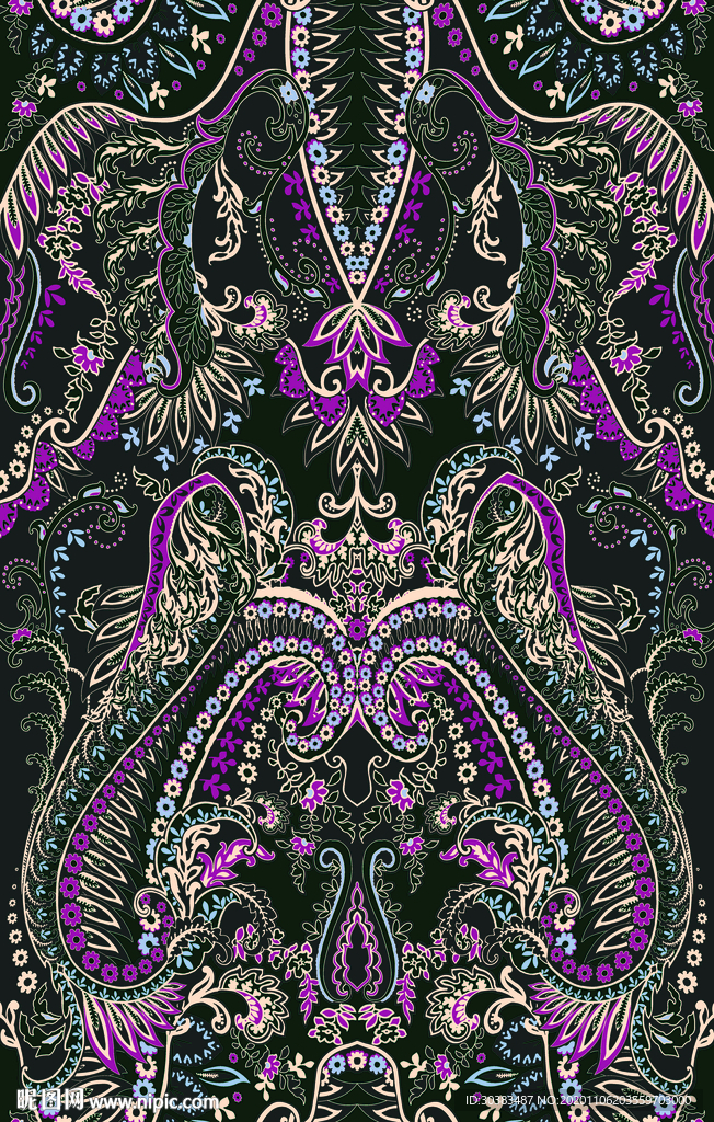 腰果裙循环高清分层