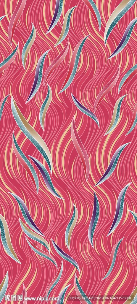 流动写意柳叶线条