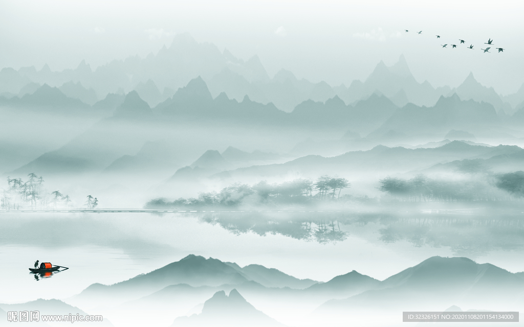 大气 意境新山水画 TIF分层