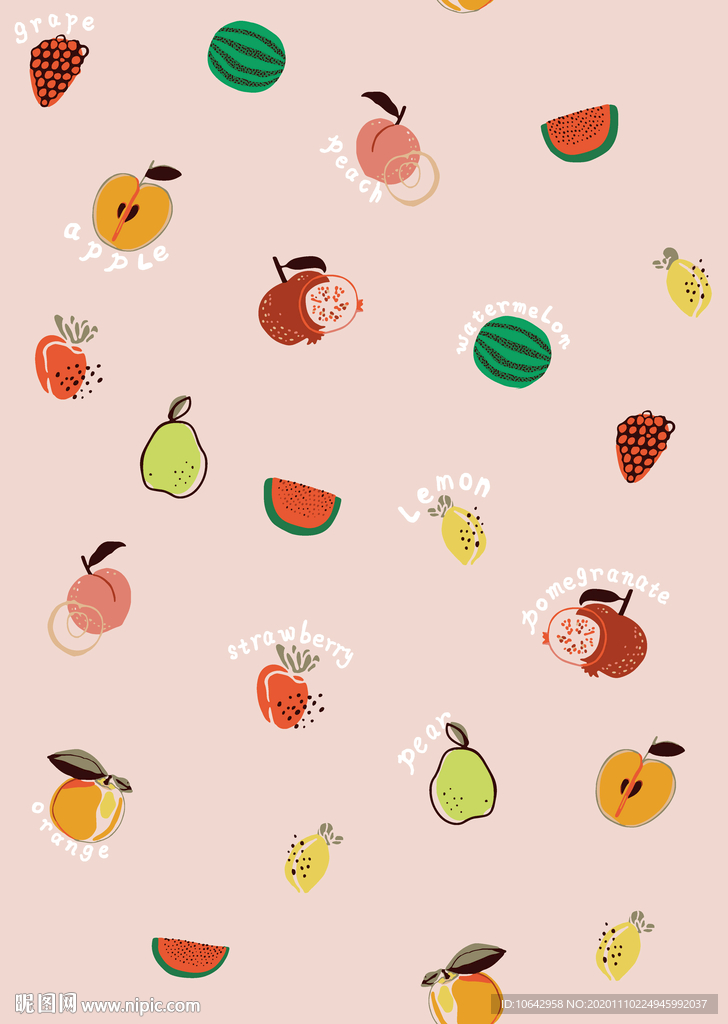 卡通水果图案