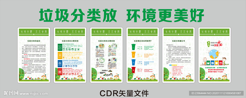 垃圾分类 垃圾分类墙 学校垃圾