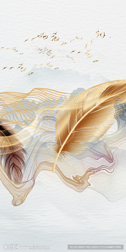 线条欧式新玄关画 tif分层